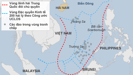 Đường 'lưỡi bò' ở Biển Đông