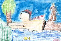 Bendigeidfran gan Mary o Ysgol Tanycastell, Harlech