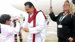 Rais Mahinda Rajapaksa wa Sri lanka alipozuru Uingereza mwezi wa Agosti