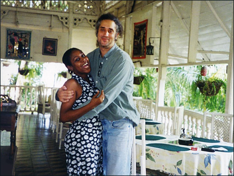 Richard Morse and his wife at the Oloffson Hotel