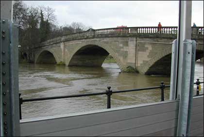Flood defences at Bewdley