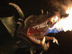 Dragon breathing fire