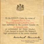 The Framed Certificate