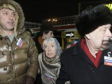 Слева направо: Борис Немцов, Людмила Алексеева, Валерий Борщов