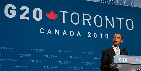 President Obama at G20 summit, 27 Jun 10