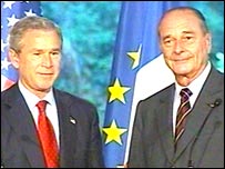 Jacques Chirac ve George Bush