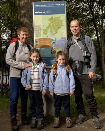Family ready to climb Ben Lomond