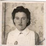 In my staff nurse uniform at Sherburn Hospital near Durham