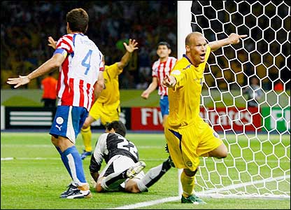 瑞典1:0胜巴拉圭