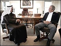 President Bush with King (Crown prince) Abdullah