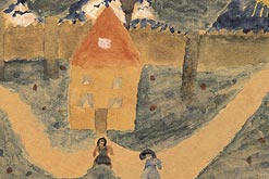 Image: 'Memories of Home' by Marianna Langova who died in Auschwitz aged 12. Watercolour on paper. Copyright The Jewish Museum, Prague