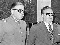 جنرل پنوشے اور صدر سلواڈور الاندے