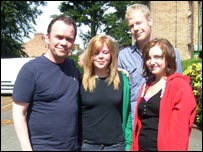 Todd Carty with some of the Hinckley students