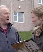 Tessa Dunlop and a resident