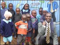Some of the children with Pastor Hudson