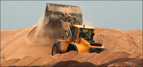 Salt mining in Cheshire
