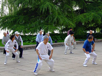 Tai Chi in the park.