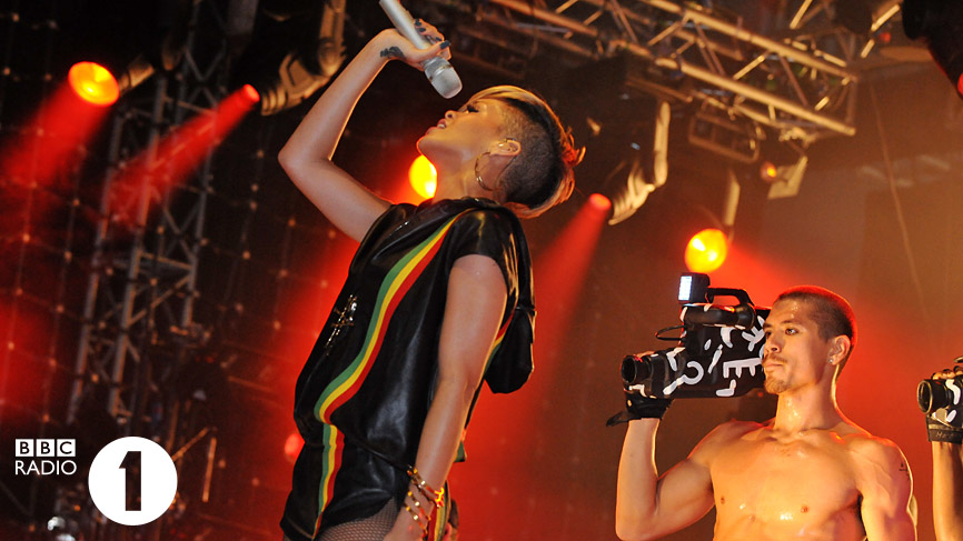 Rihanna performing live at Radio 1's Big Weekend 2010