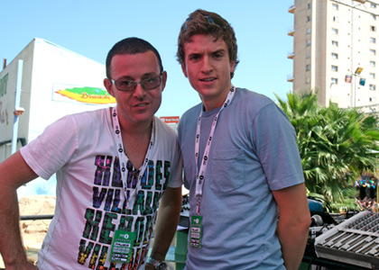 Greg James, Judge Jules and Dave Pearce spend the day at BCM in Magaluf