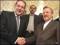 منوچهر متکی و خاوير سولانا 