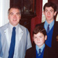 Off to school - Arthur and his son's Noel and David, 1989