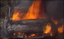 Car on fire