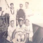 The author is pictured back left