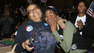 Người dân Mỹ ăn mừng chiến thắng ông Obama