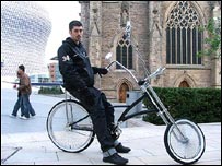 Michael with his 7ft chopper