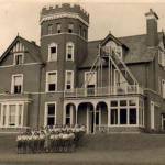 July 1944 - Pencubitt Hostel, Liskard, Cornwall Sister Margaret on Bedroom balcony