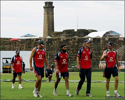 England go about their preparations in the shadow of the Galle fort