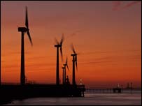 Wind turbines at Blyth. Photo: Terry Cavner