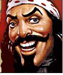 Portread o Harri ar botel rym Captain Morgan