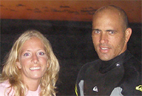Chelle with Kelly Slater