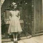 These are some photographs of me aged 10 standing with my sister in the back yard of Welton Place, Leeds . This was a couple of years before I was evacuated.