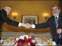 Néstor Kirchner e Luiz Inácio Lula da Silva