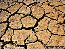A drought-hit reservoir in Australia
