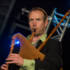 Giles Lewin plays pipes for Bellowhead.