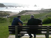 Coaching on a beautiful clifftop