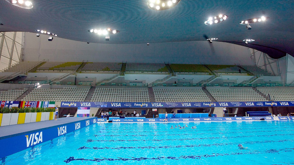 The Aquatics Centre at the Olympic Park.