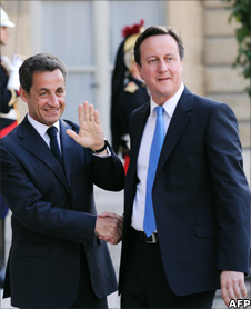 M Sarkozy and Mr Cameron