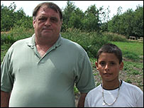 George and Mason, in the park