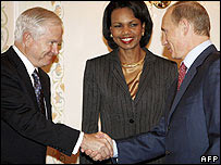 Putin Rice ve Gates