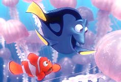 Image: Characters Dory (Ellen DeGeneres) and Marlin (Albert Brooks) in Pixar's latest computer animation 'Finding Nemo'