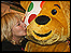 Kissing Pudsey Bear