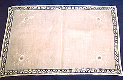 Irish whitework with drawn thread work edging, produced by Thelma Goldring