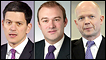David Miliband, Ed Davey, William Hague