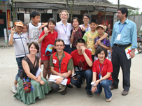 Local residents with BRC and Federation delgates in Banqiao township