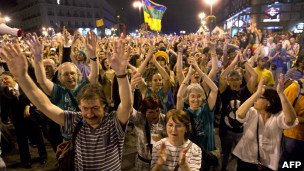 Протестующие в Мадриде