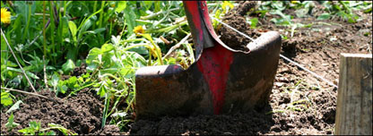 A garden spade